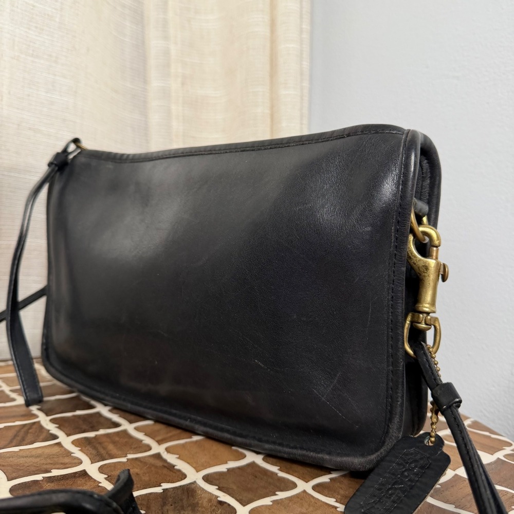 70s Vintage Coach Crossbody Purse Glove Tanned Leather Bag Bonnie Cashin NYC USA - Picture 5 of 13